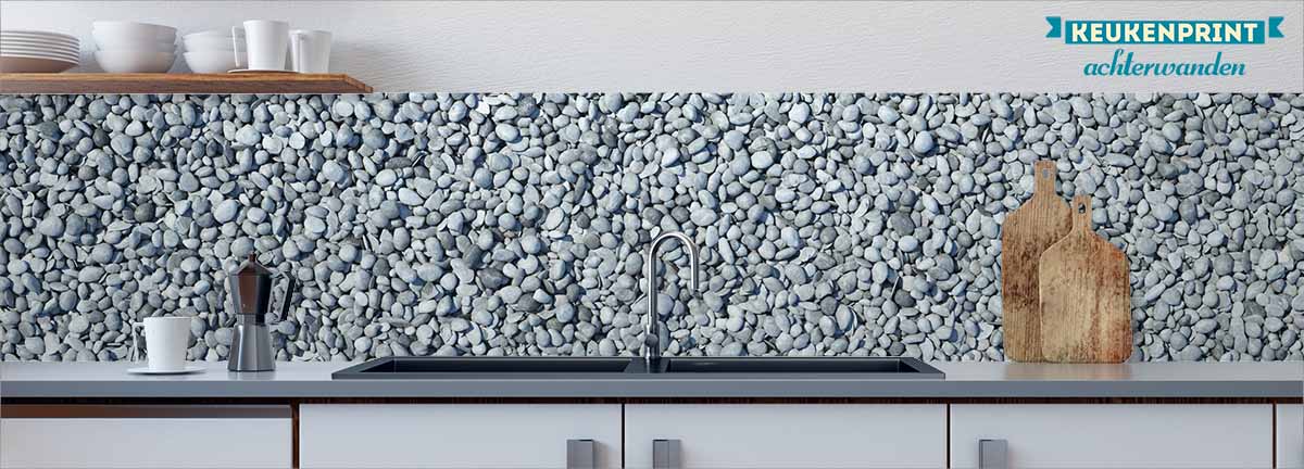 blue-pebbles-keukenprint