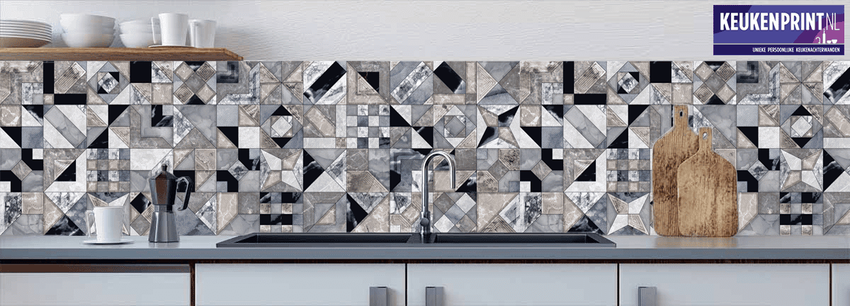 keukenprint-keukenachterwand-mozaiek-zwart