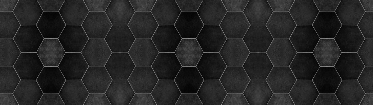 hexagon tegels zwart